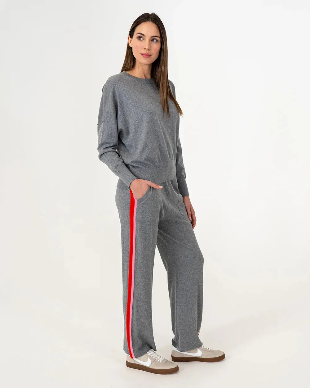 Blake Stripe Lounge Pant - Thunder Grey