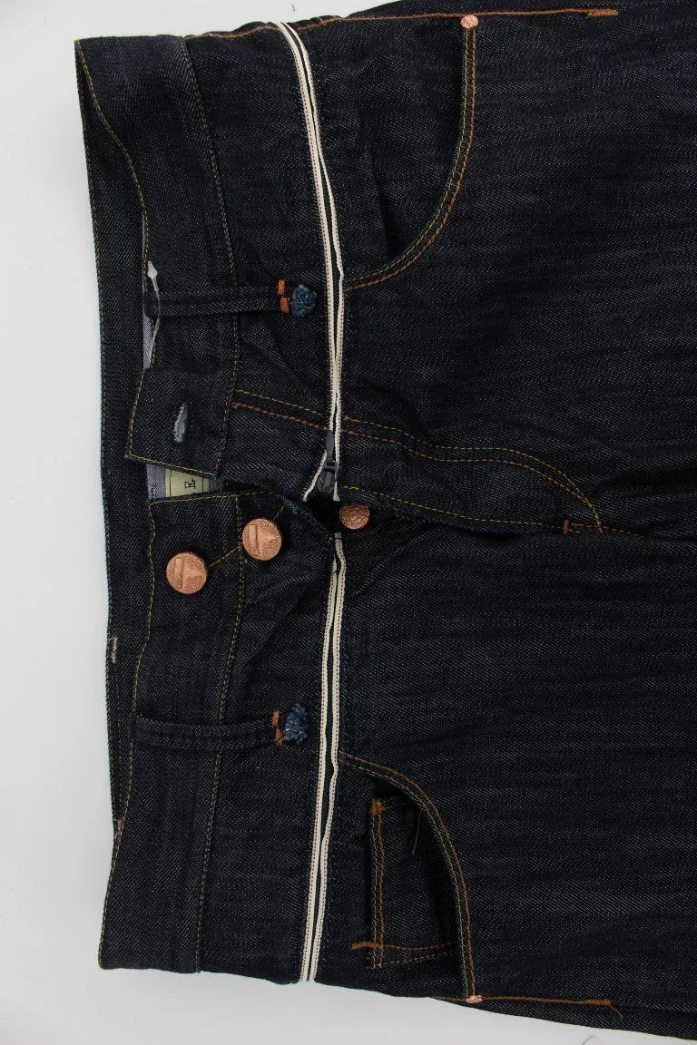 Blue Cotton Regular Straight Fit Jeans