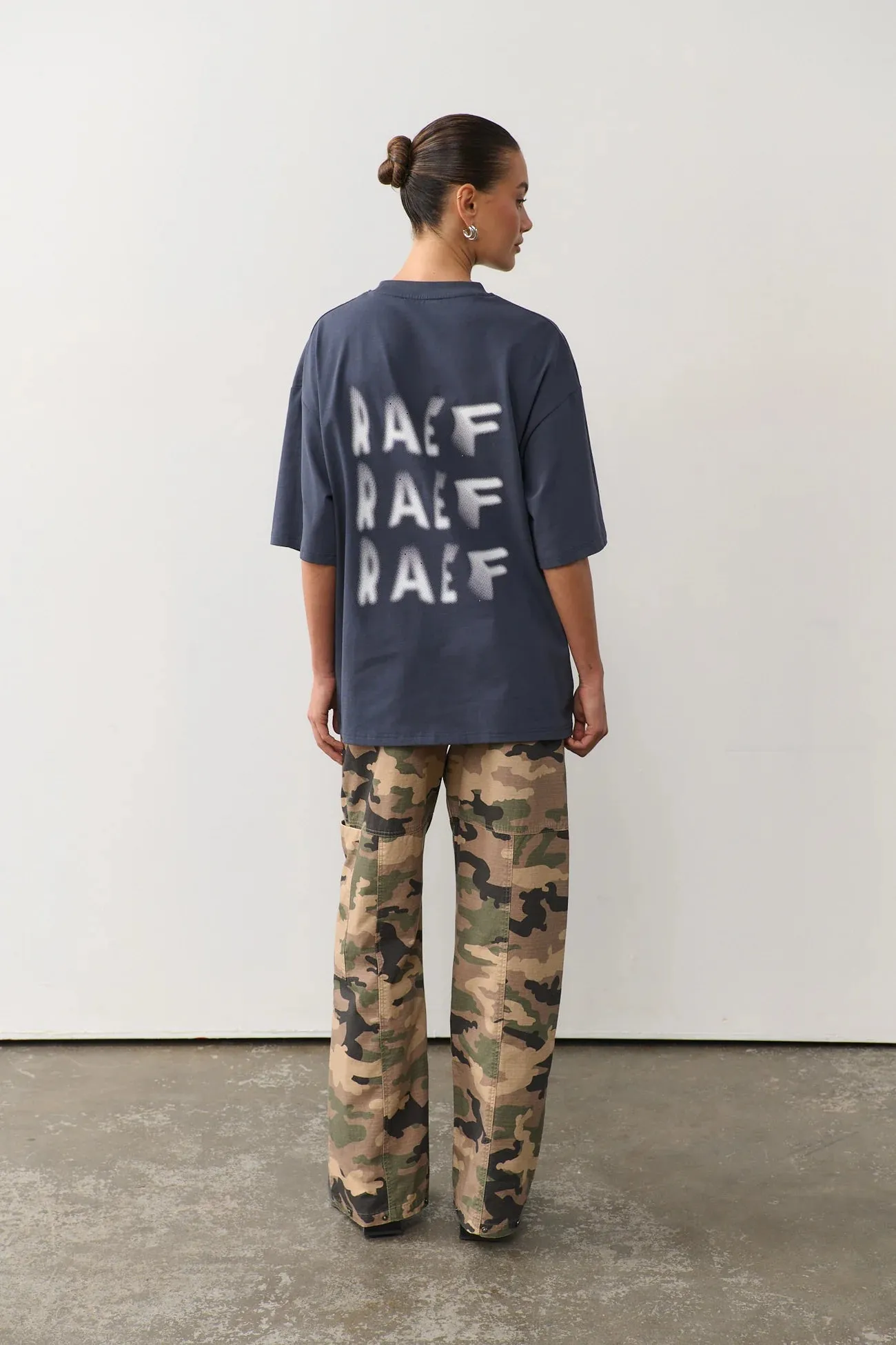 Blurred Raef Tee Washed Black