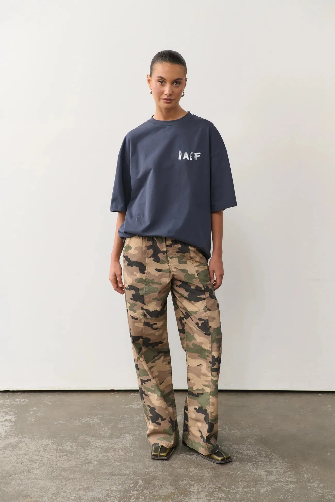 Blurred Raef Tee Washed Black