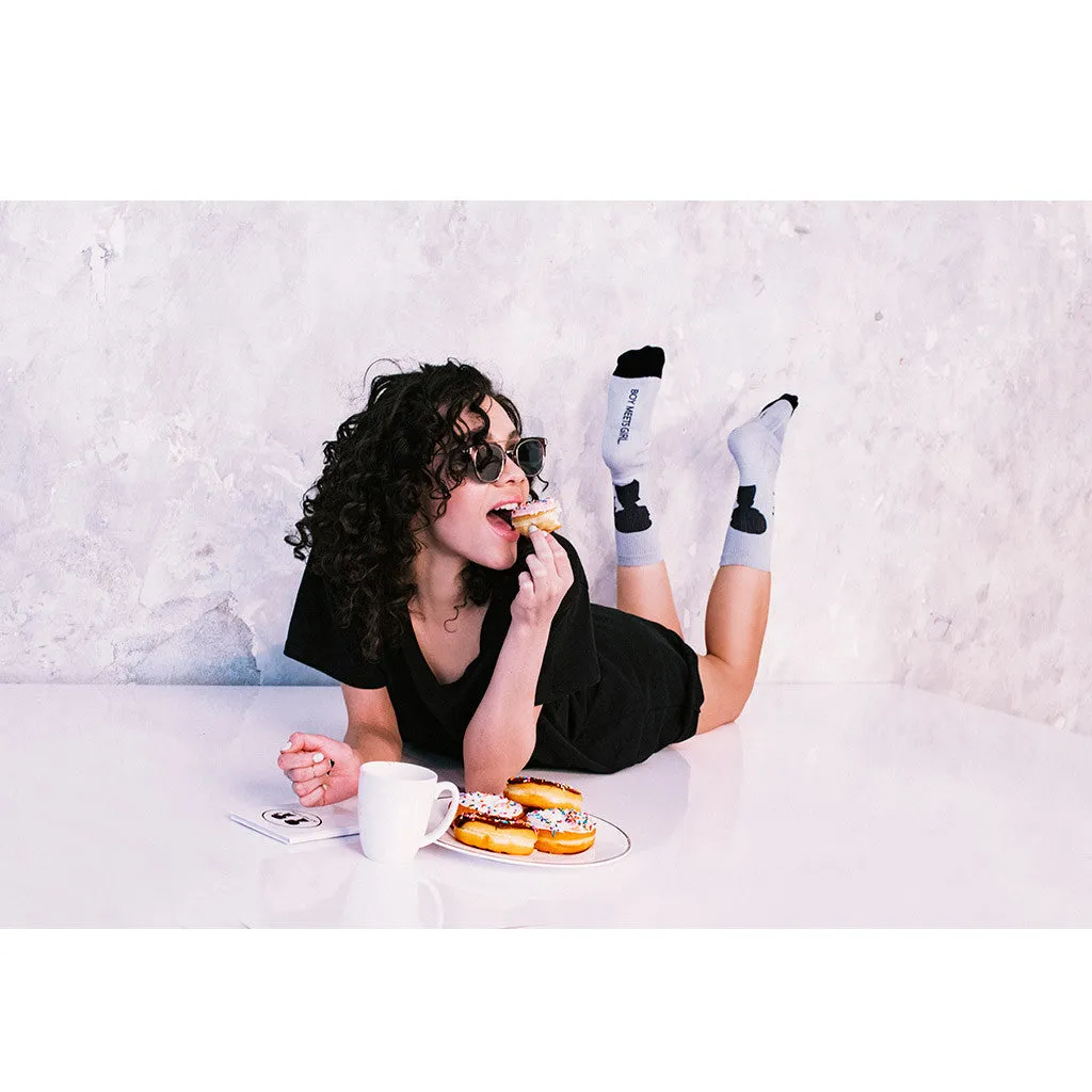 BMG Logo Socks (White/Black)