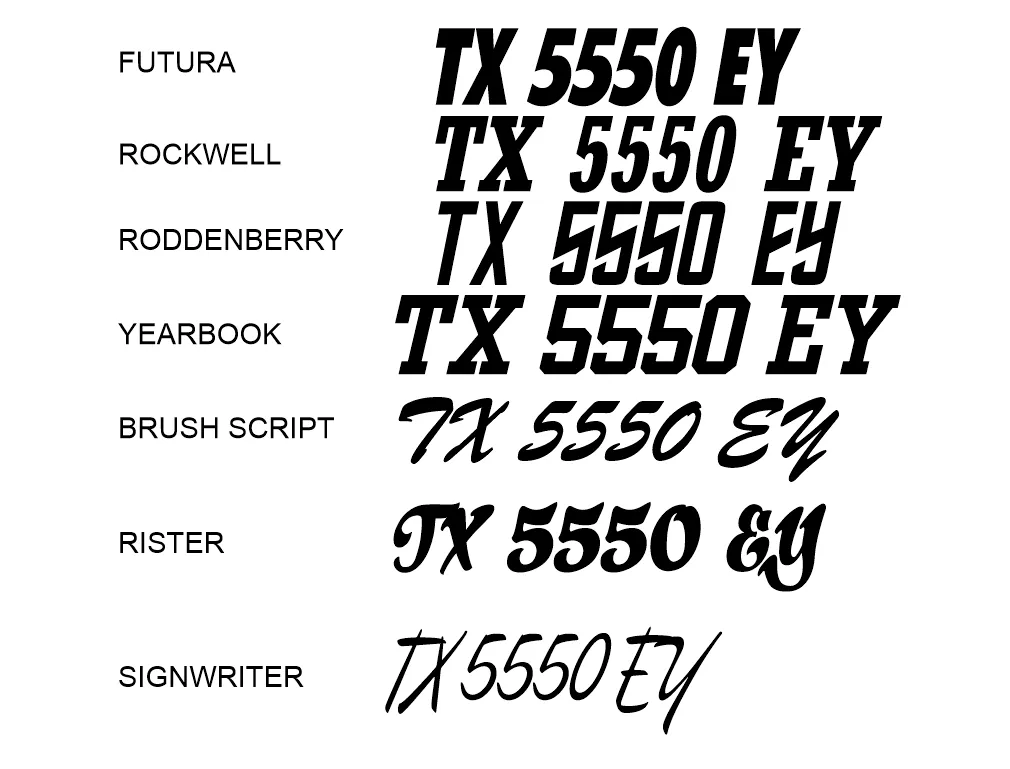 Boat Numbers - Single Color