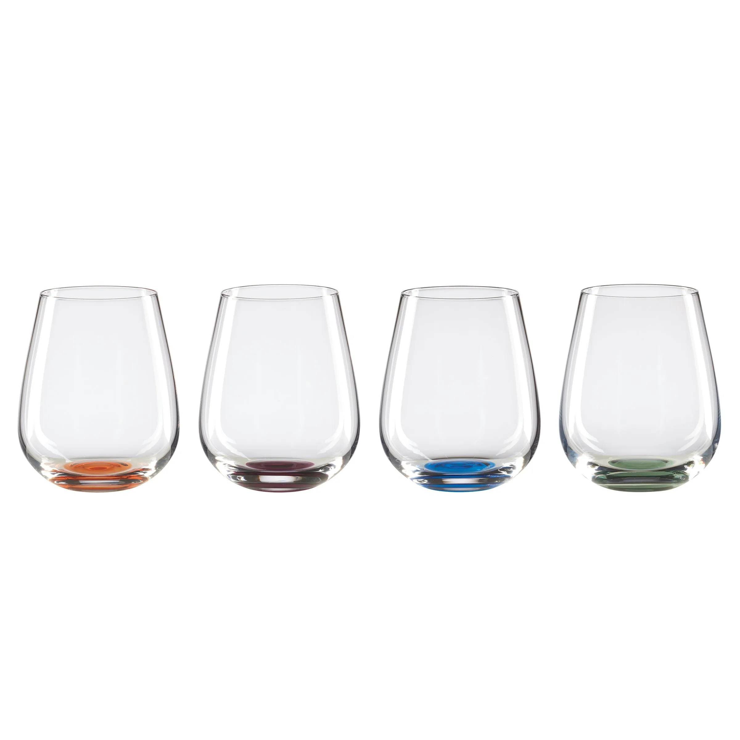 Bottoms Up Stemless Wine Glasses, Set Of 4
