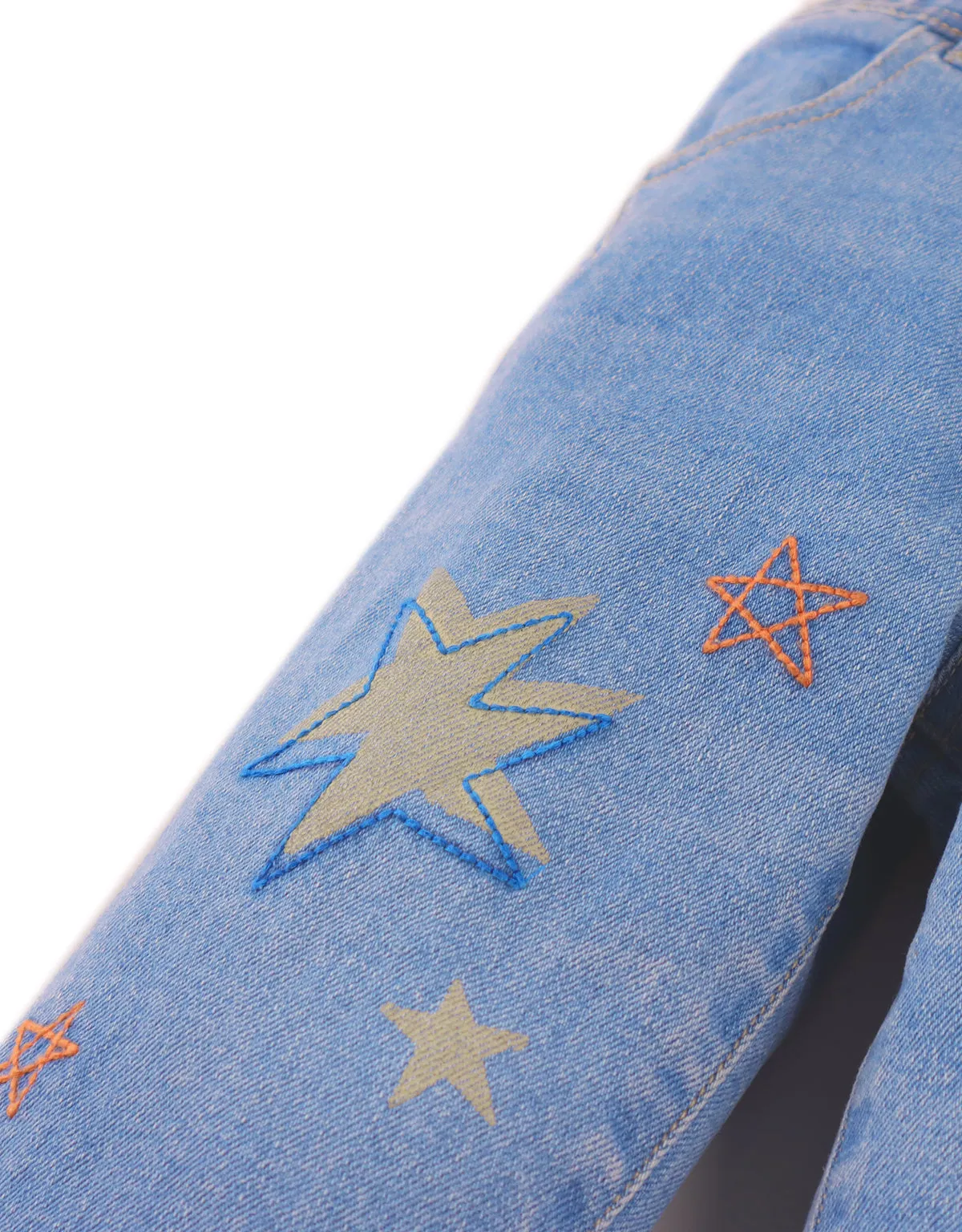 Boys Archie Straight Fit Pants with Lion Print, Blue