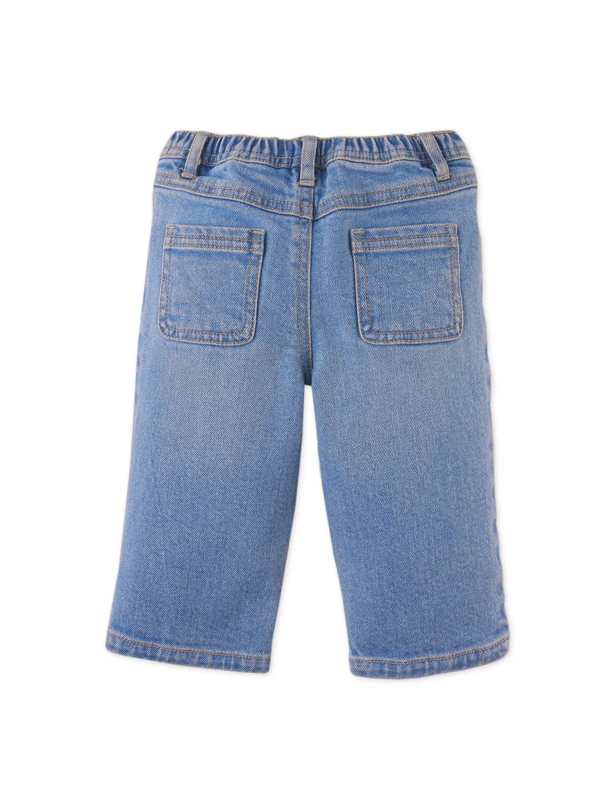 Boys Archie Straight Fit Pants with Lion Print, Blue