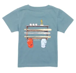 Boys Bat Rack Short Sleeve Steel Blue || Properly Tied