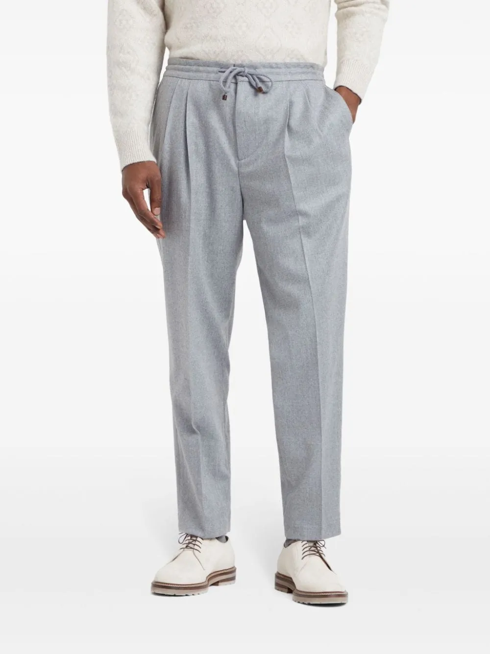 BRUNELLO CUCINELLI Men's Wool Coulisse Jogging Pants - FW24