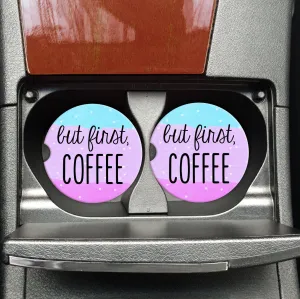 But First Coffee Car Coasters