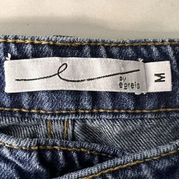 by Egreis Jeans Womens Medium Dark Wash Sawyer High Rise Straight Denim Pants