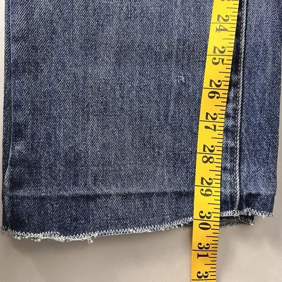 by Egreis Jeans Womens Medium Dark Wash Sawyer High Rise Straight Denim Pants