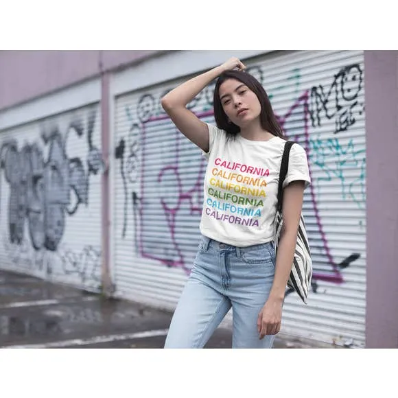 CALIFORNIA RAINBOW TEE