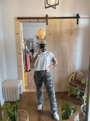 Camo Straight Leg Pants