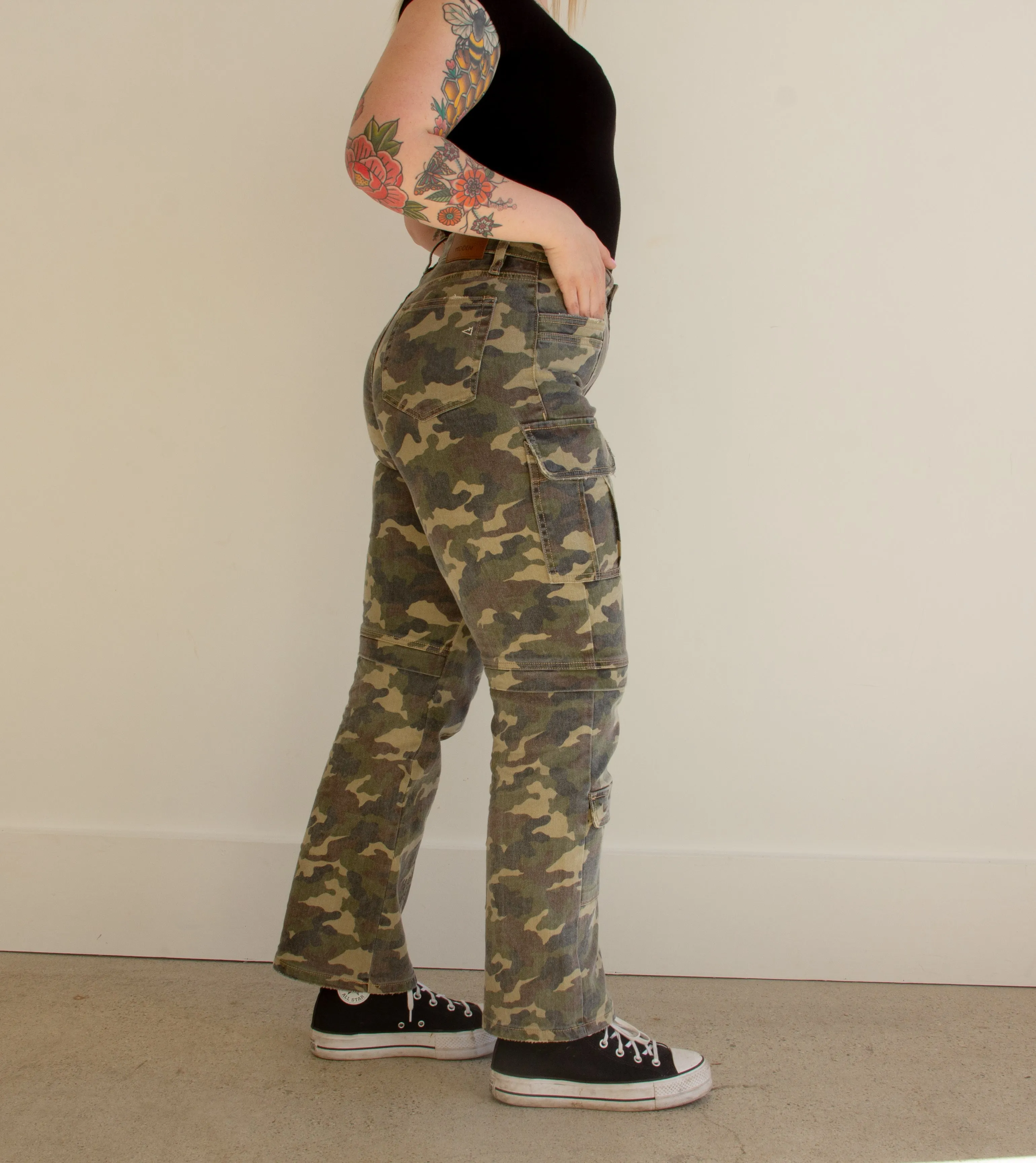 Camo Straight Leg Pants