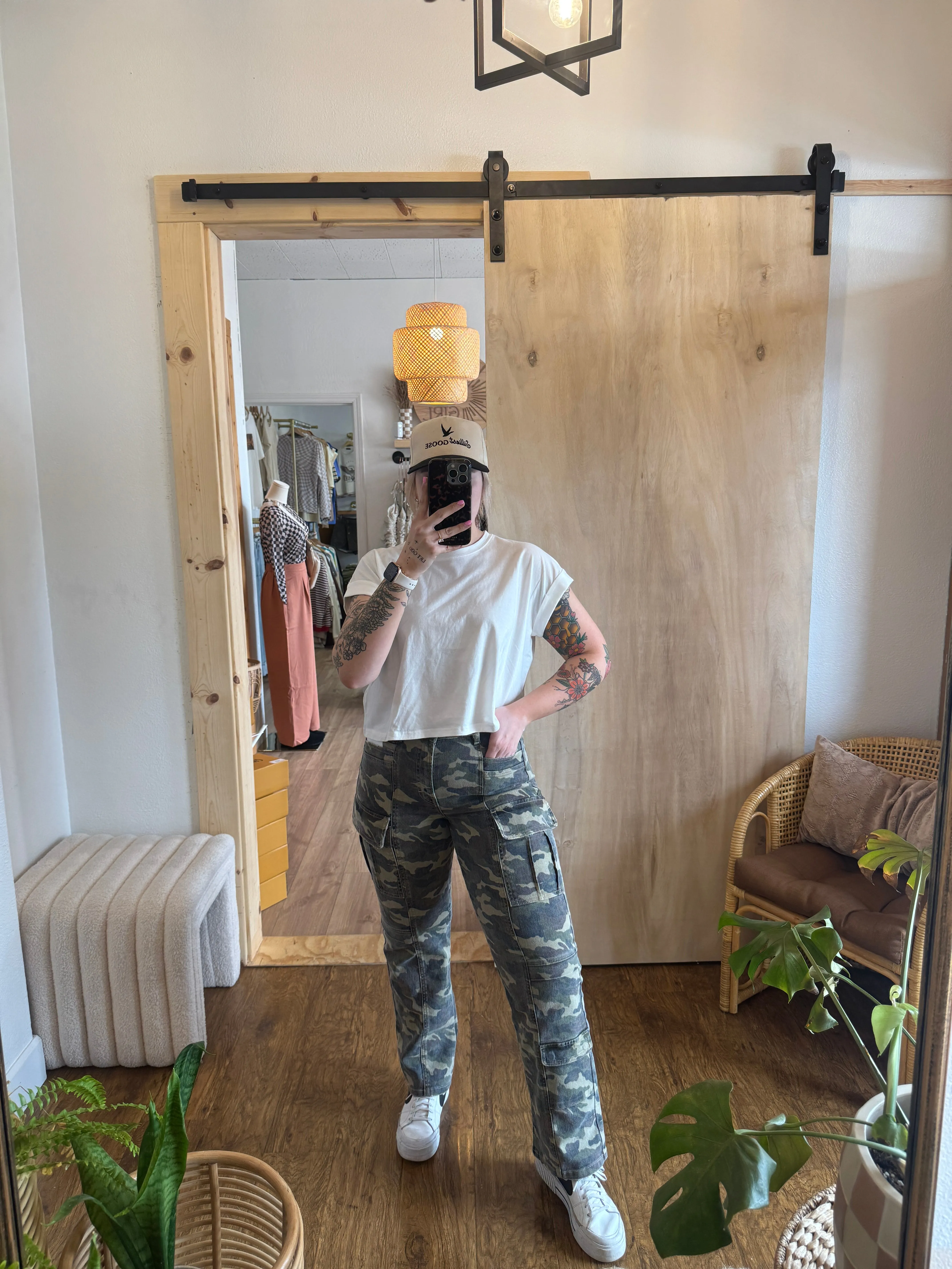 Camo Straight Leg Pants