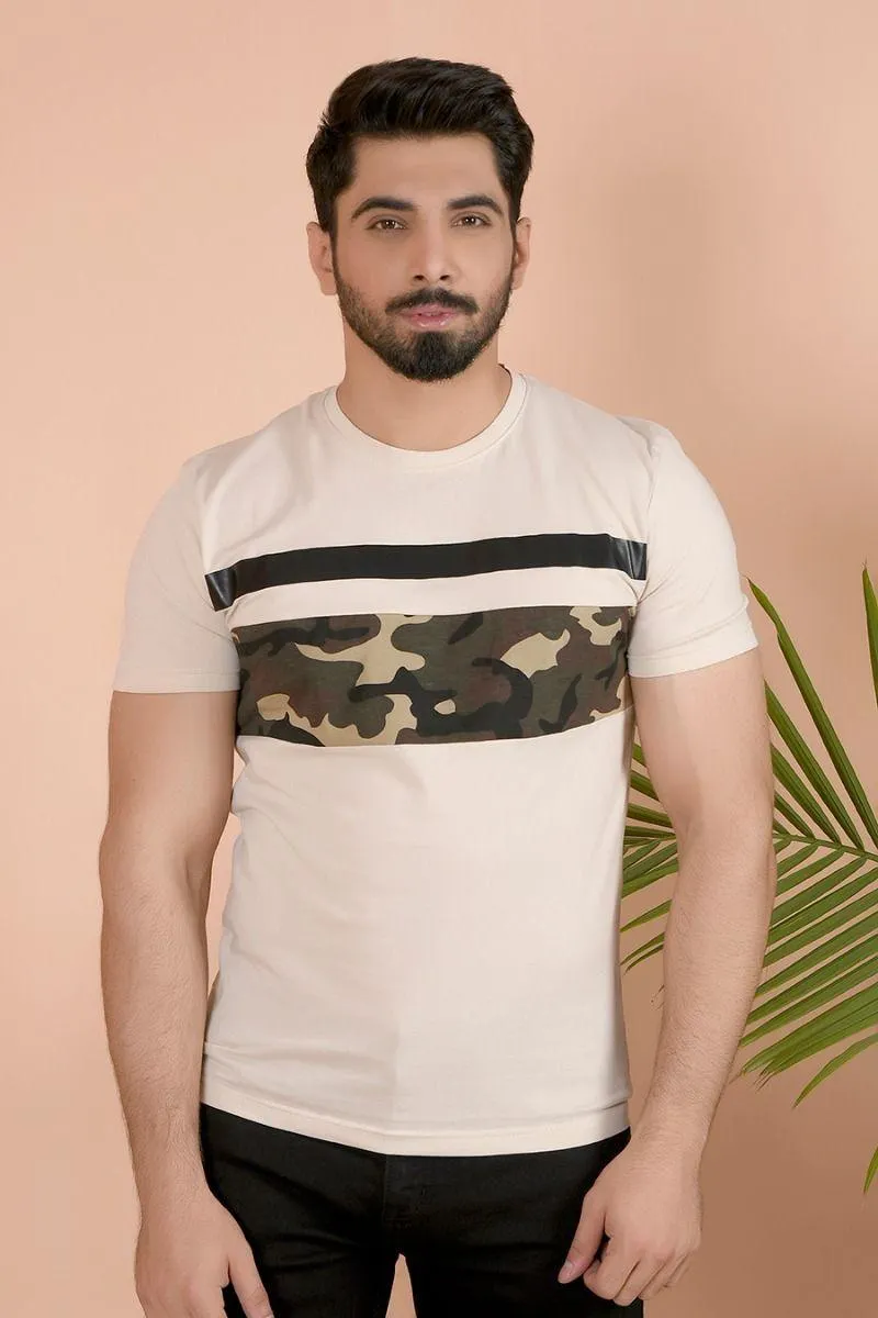CAMOUFLAGE STRIPE T-SHIRT