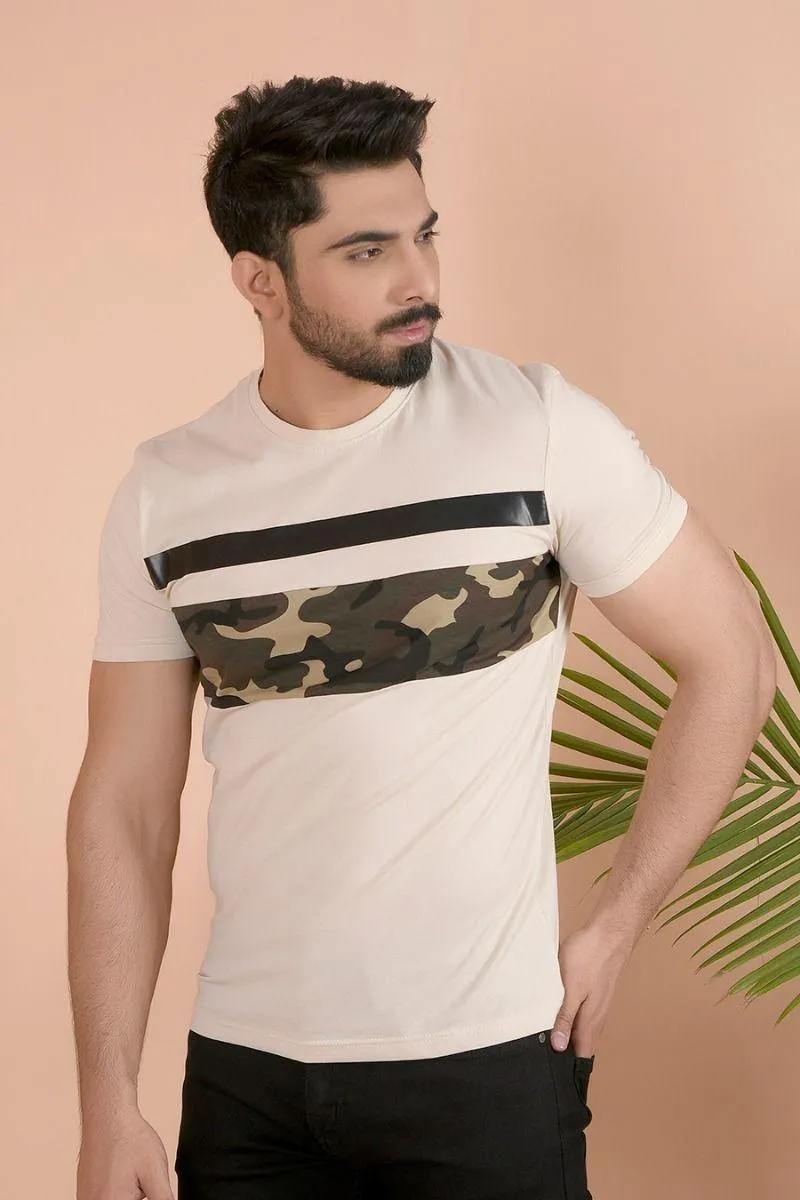 CAMOUFLAGE STRIPE T-SHIRT