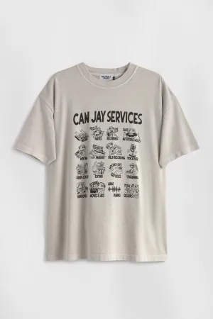 Can Jay Service T-Shirt Beige