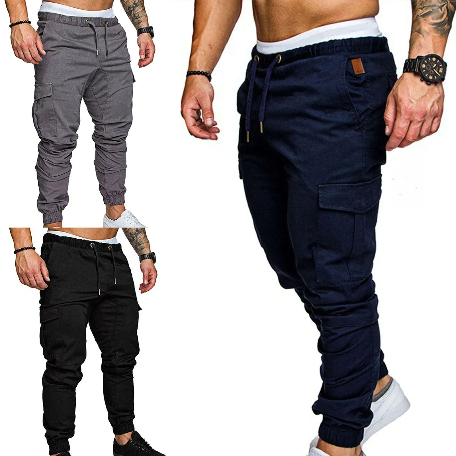 Casual Jogger Pants with Drawstring & Pockets