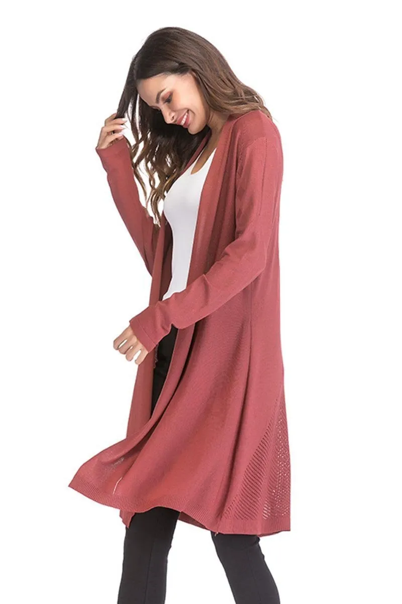 Casual Kintted Long Shirt Coat