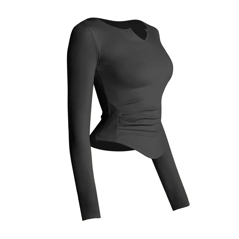 Casual V-Neck Sports Top