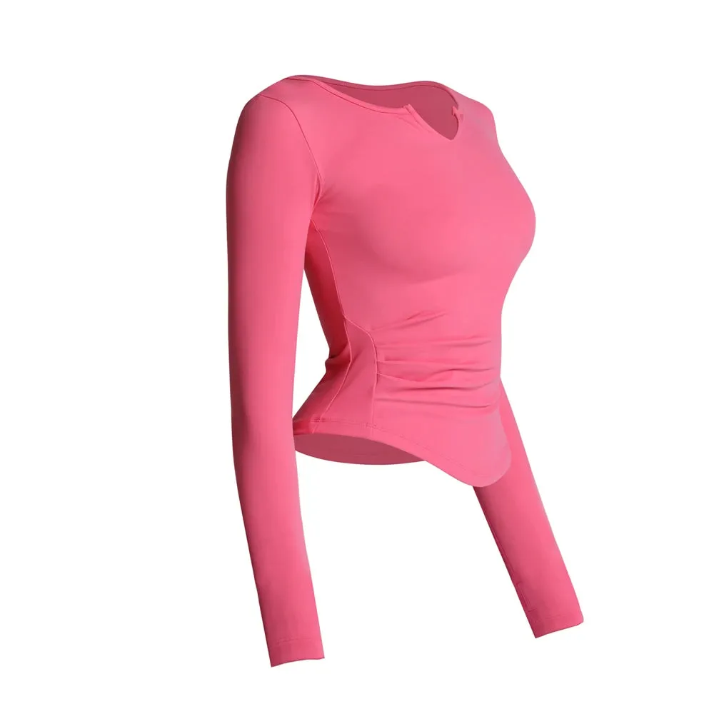 Casual V-Neck Sports Top