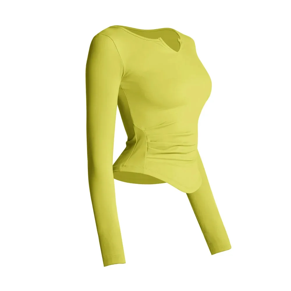 Casual V-Neck Sports Top