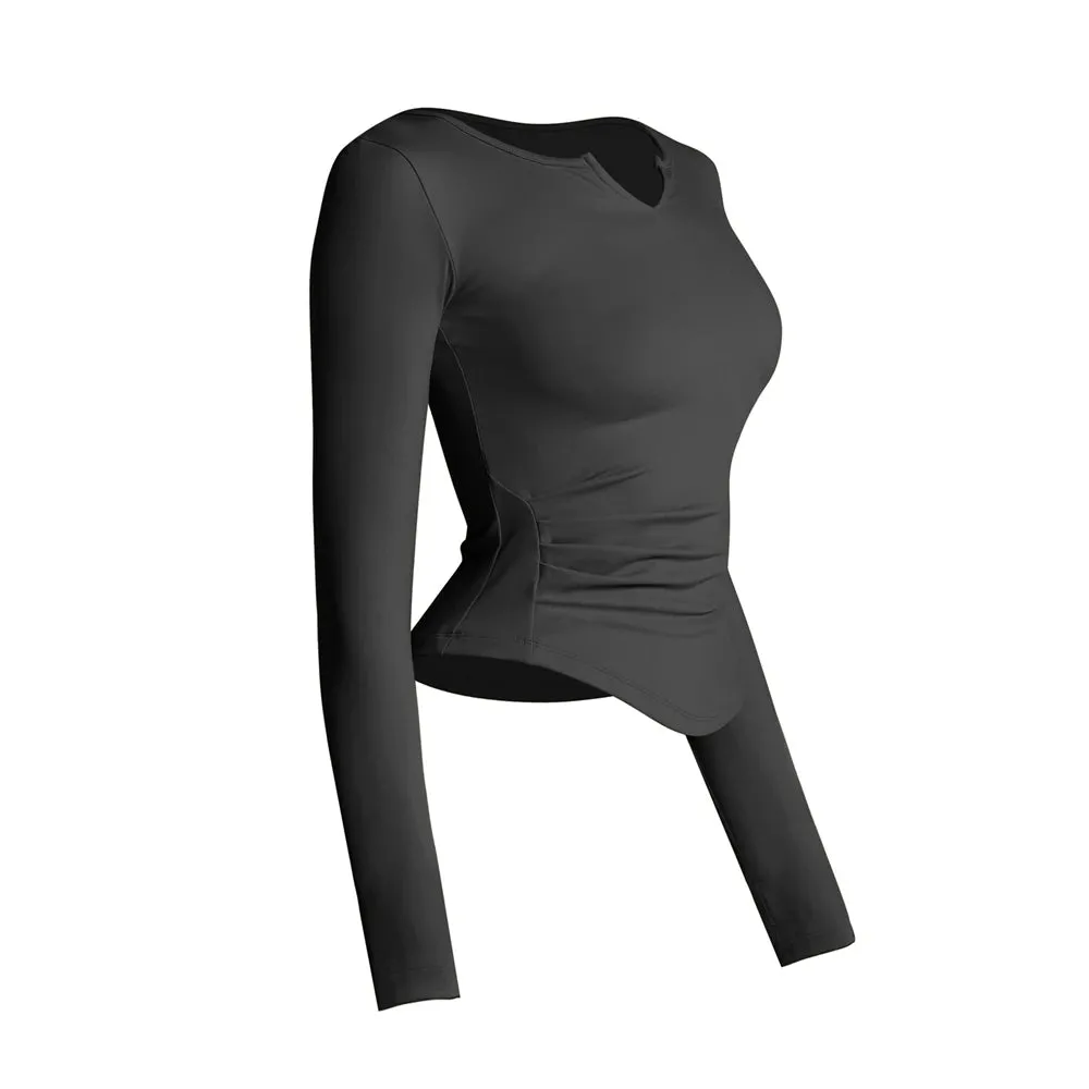 Casual V-Neck Sports Top