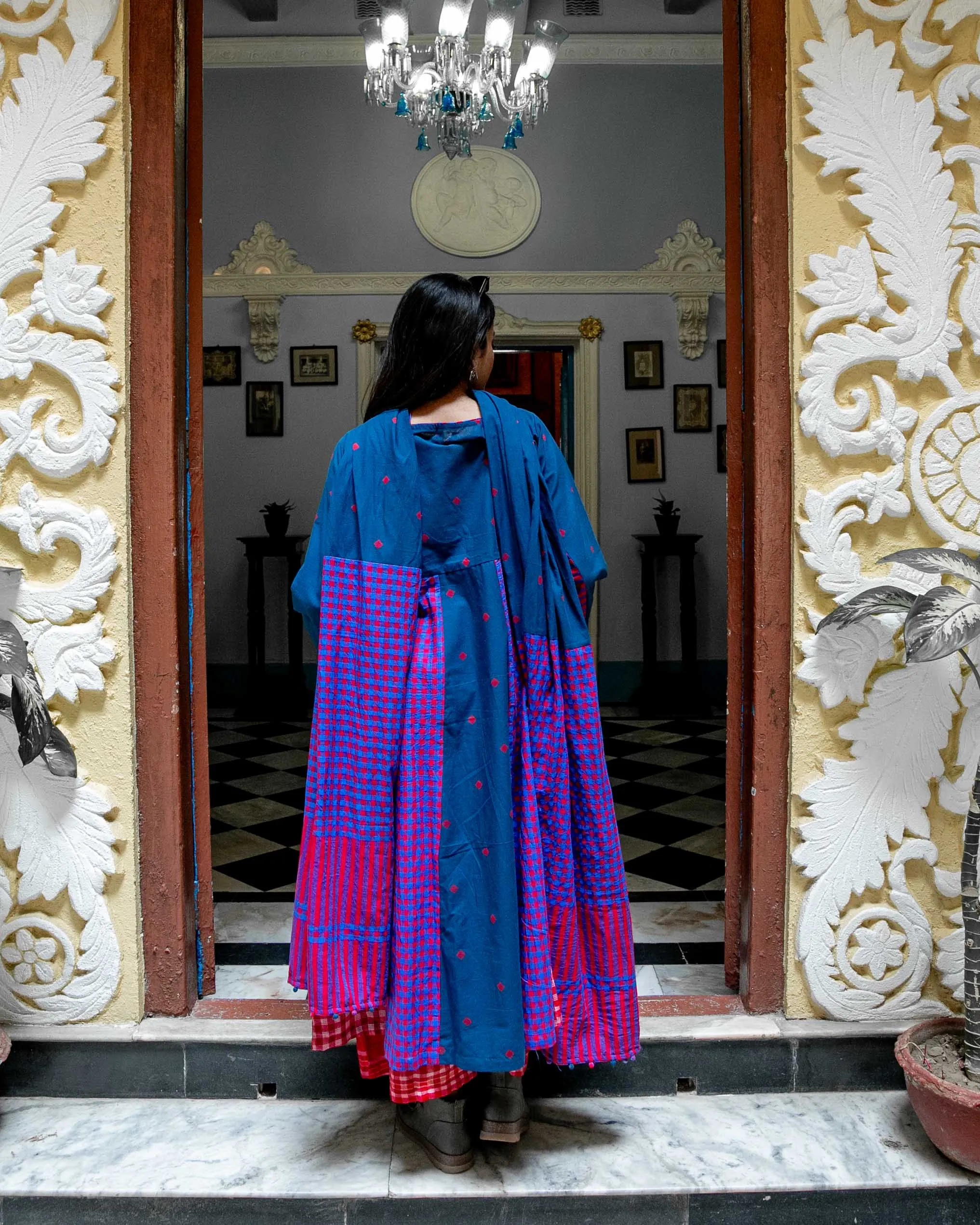 Cerulean Echo - Dupatta Set