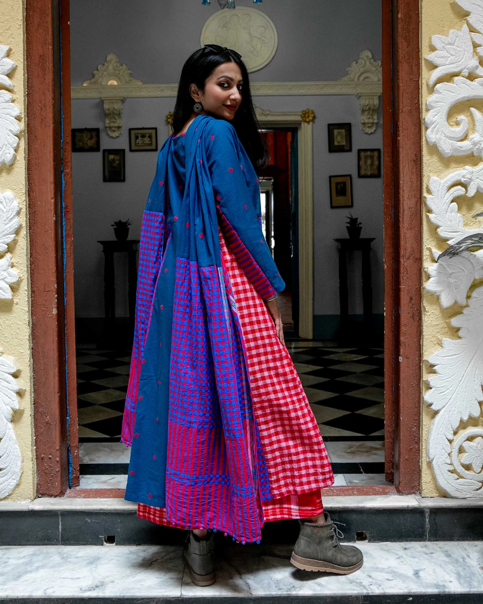 Cerulean Echo - Dupatta Set