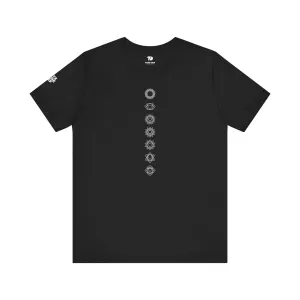 Chakra Flow Unisex Tee (White on Black)