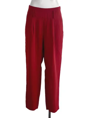 Cherry Red Straight Pants