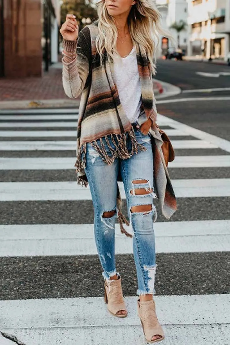Chicindress Tassel Cardigan Sweater Tops
