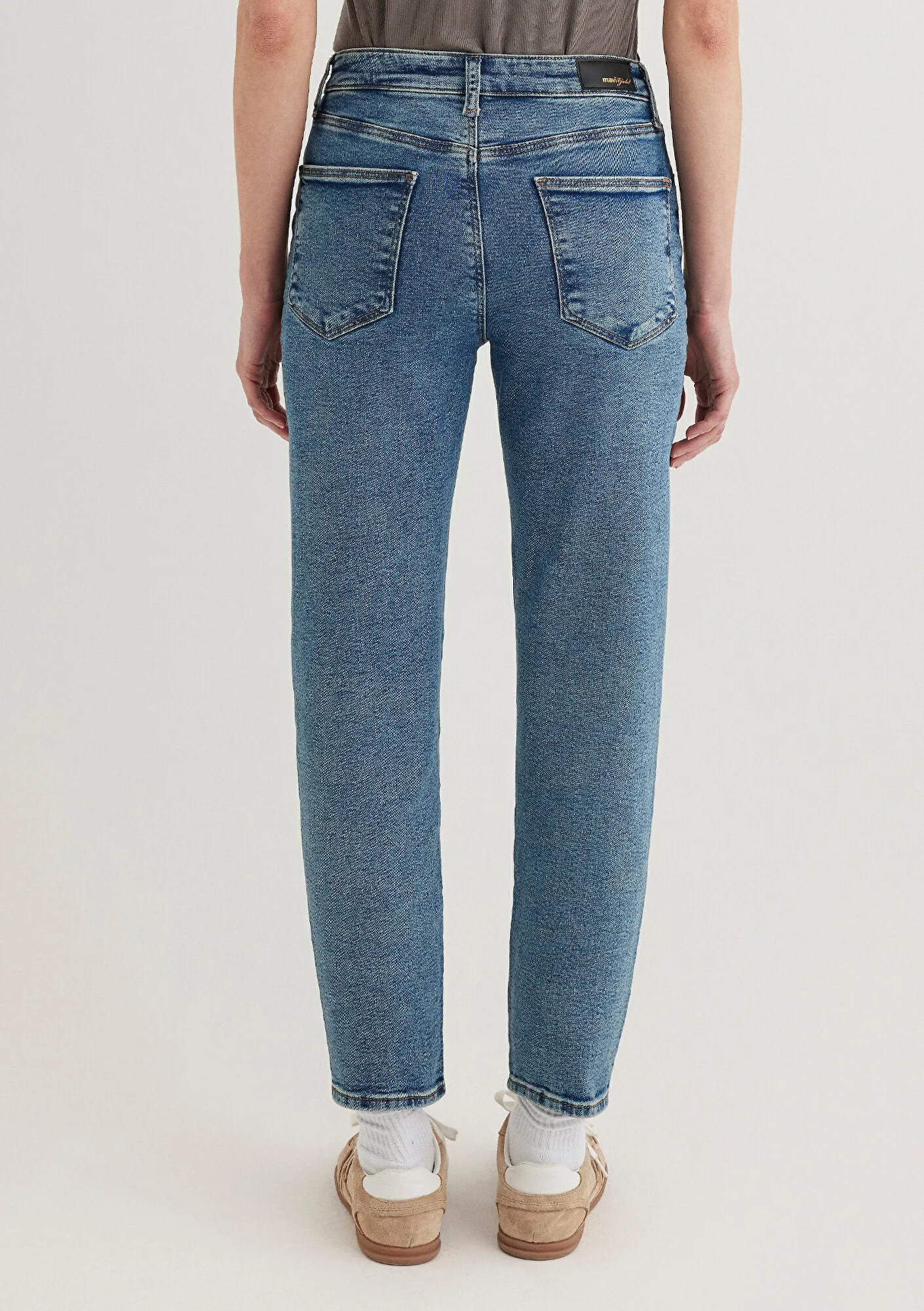 Cindy Mid Vintage Gold Shape Jean Pants