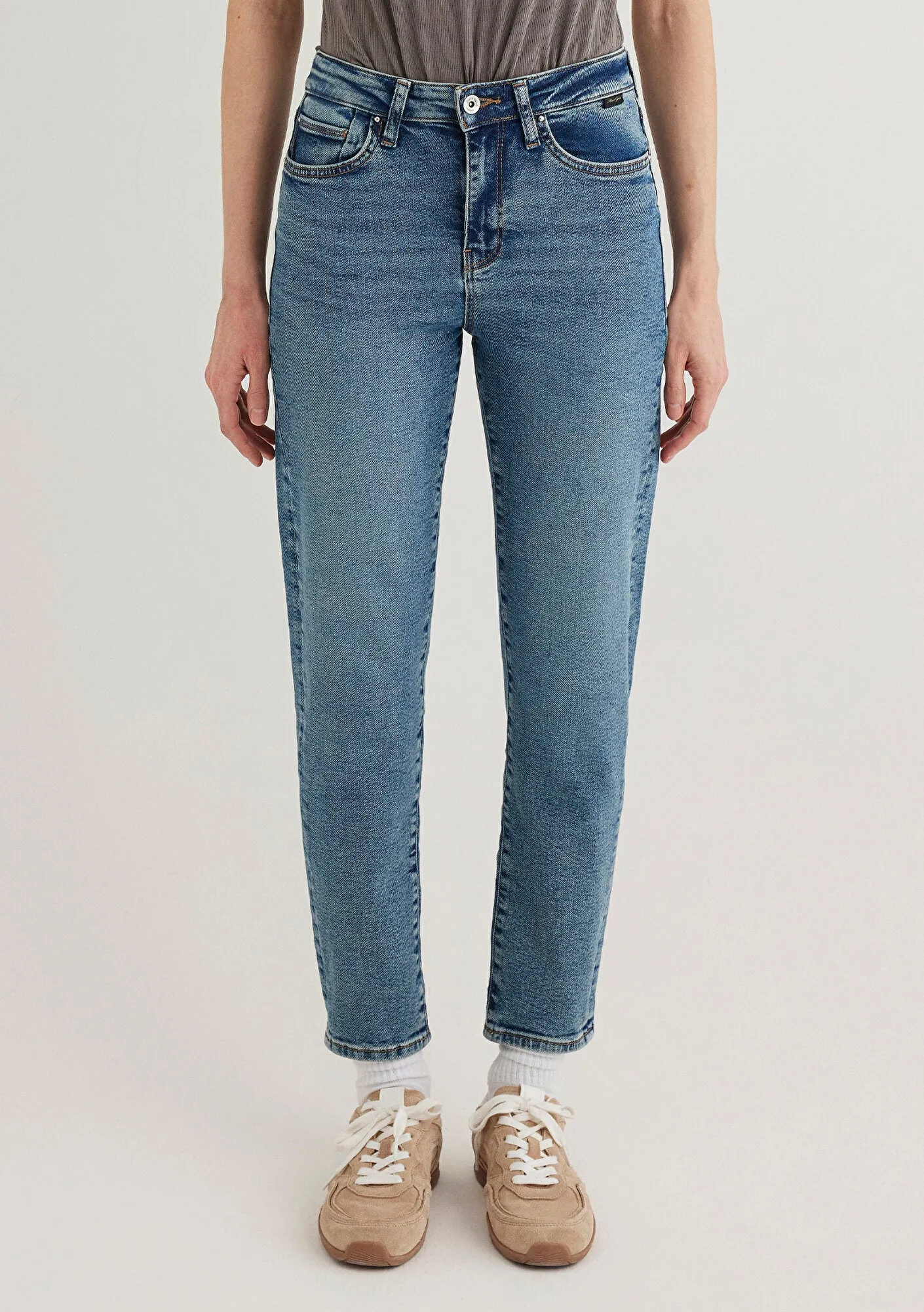 Cindy Mid Vintage Gold Shape Jean Pants