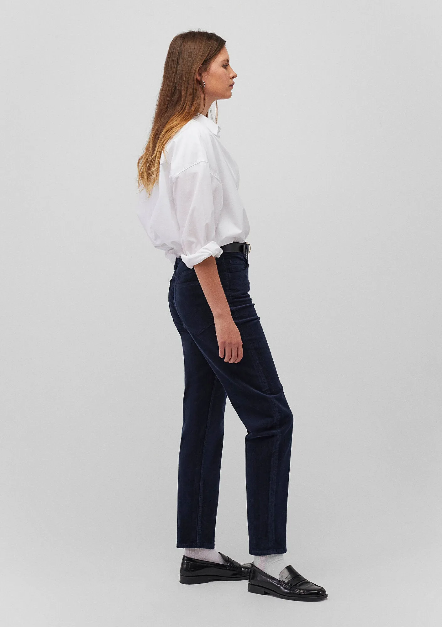 Cindy Navy Cord Pants