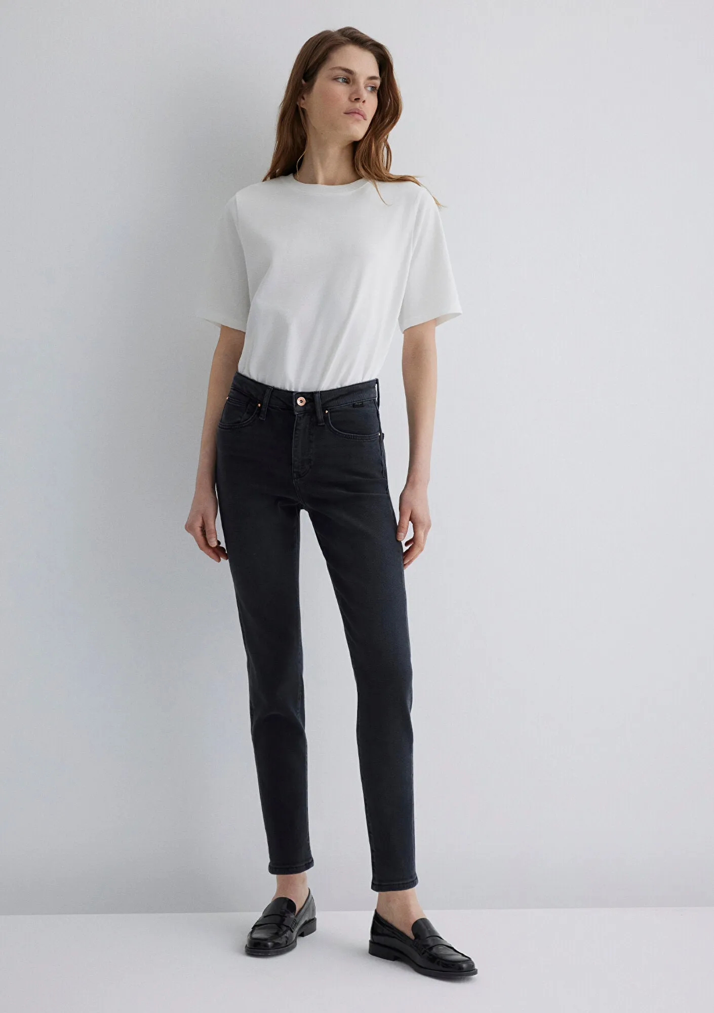 Cindy Smoke Gold Shape Jean Pants