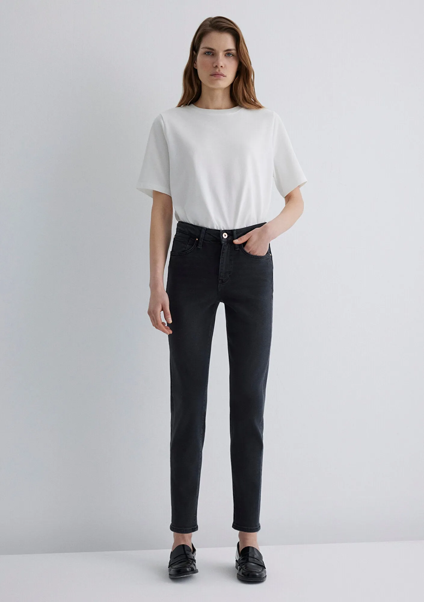 Cindy Smoke Gold Shape Jean Pants