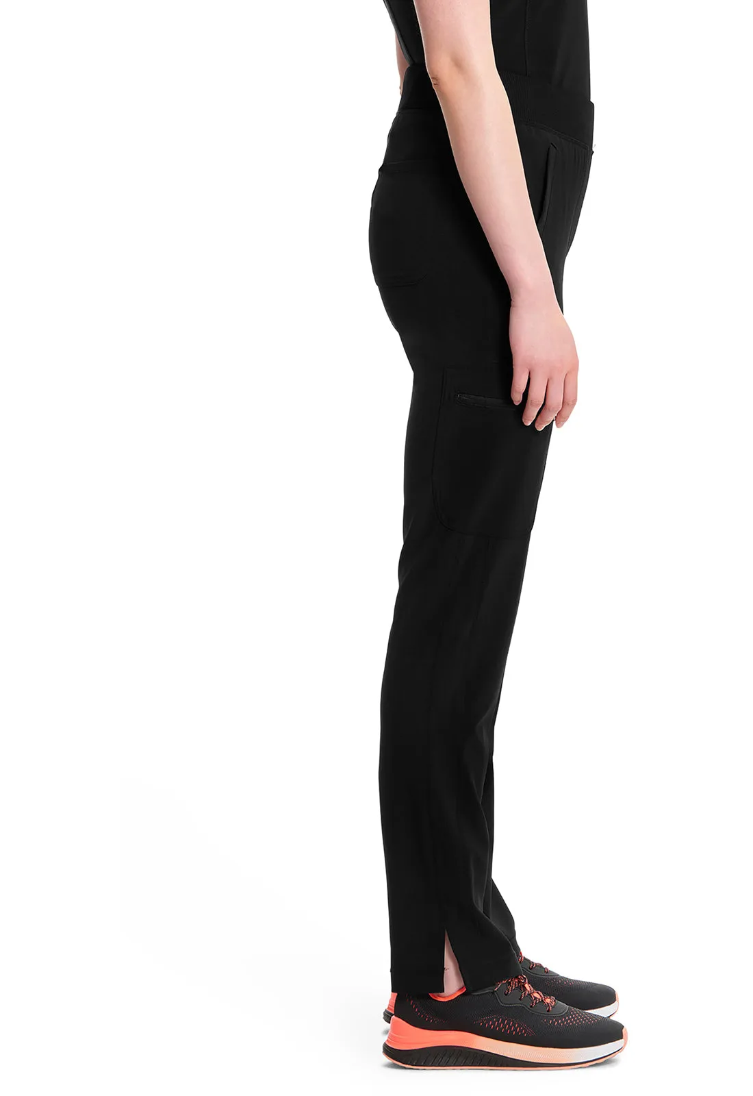 Classics CK065A Mid Rise Tapered Leg Pull-on Pants Black