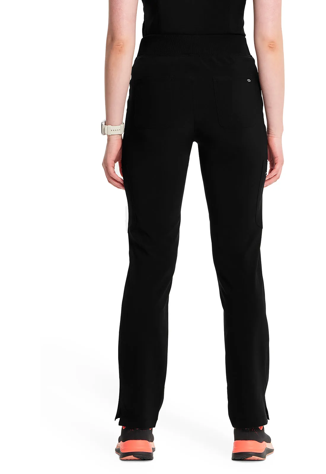 Classics CK065A Mid Rise Tapered Leg Pull-on Pants Black