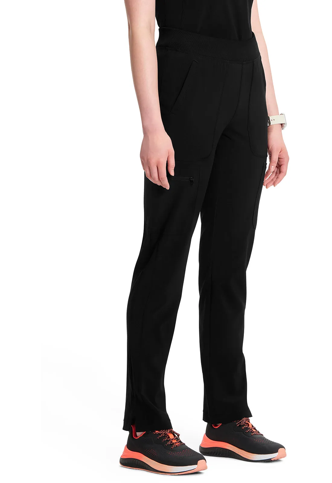 Classics CK065A Mid Rise Tapered Leg Pull-on Pants Black