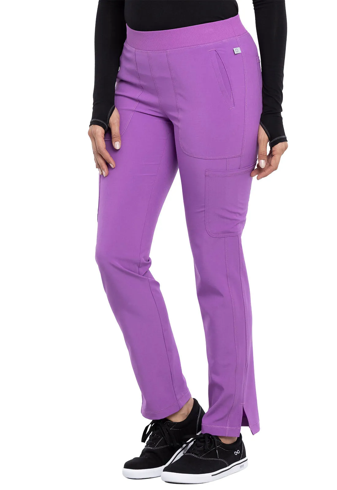 Classics CK065A Mid Rise Tapered Leg Pull-on Pants Purple Nitro