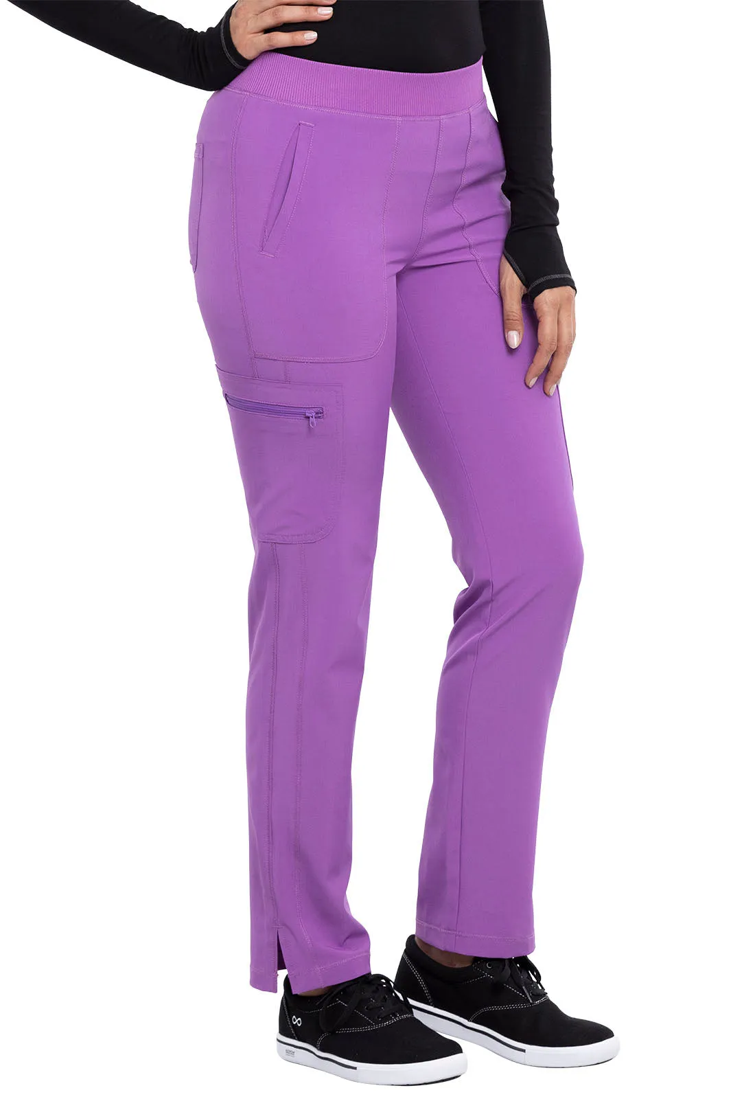 Classics CK065A Mid Rise Tapered Leg Pull-on Pants Purple Nitro