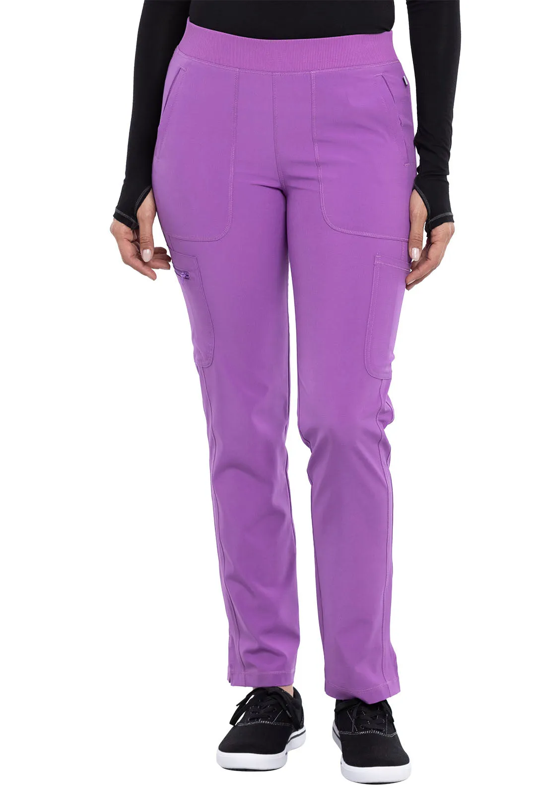 Classics CK065A Mid Rise Tapered Leg Pull-on Pants Purple Nitro