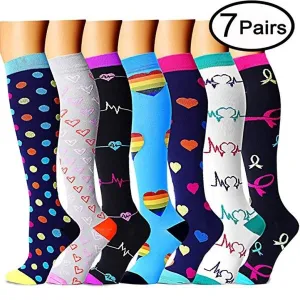 Compression Socks Graduated Athletic Medical for Men Women Running Flight Travels