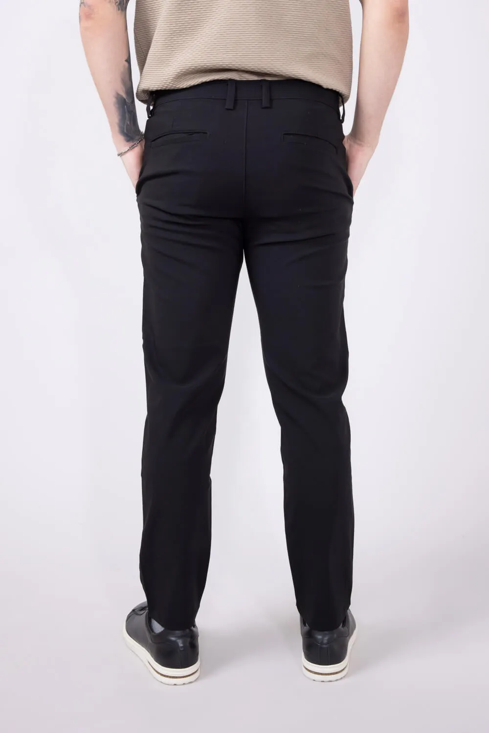 Copper & Oak Faille Trouser Pants for Men in Black | K5S254-004-BLK
