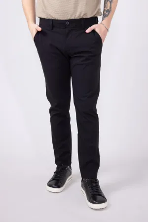 Copper & Oak Faille Trouser Pants for Men in Black | K5S254-004-BLK