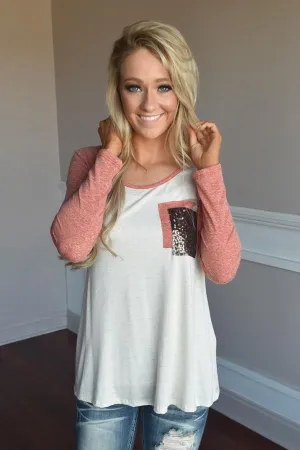 Coral Glam Top
