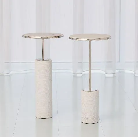 Cored Marble Table, Nickel - Global Views