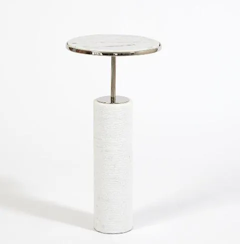 Cored Marble Table, Nickel - Global Views