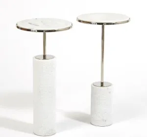 Cored Marble Table, Nickel - Global Views